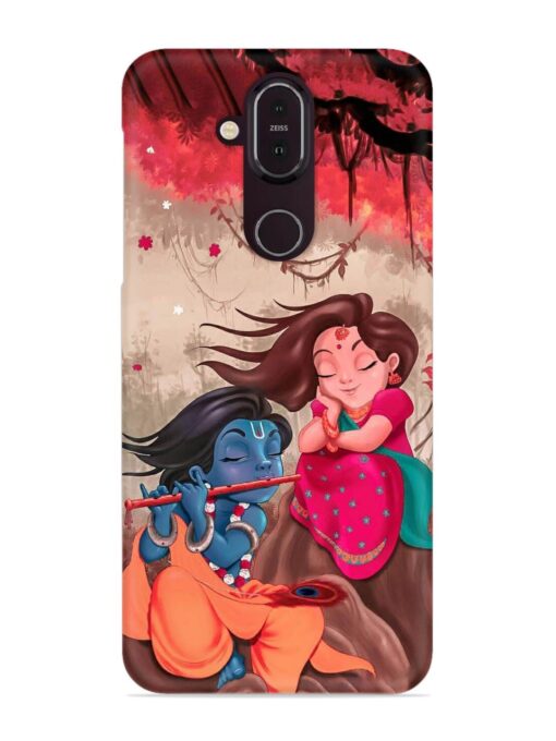 Radhe Krishna Water Art Snap Case for Nokia 8.1 Zapvi