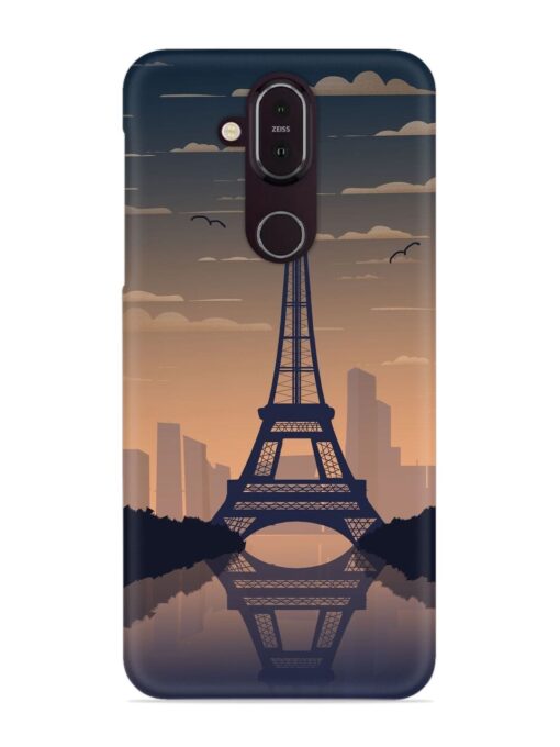 France Paris Eiffel Tower Gradient Snap Case for Nokia 8.1 Zapvi