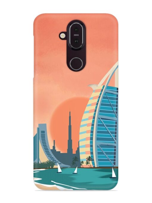 Dubai Architectural Scenery Snap Case for Nokia 8.1 Zapvi