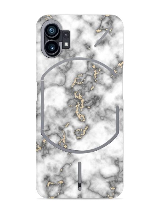 Gray And Gold Marble Snap Case for Nothing Phone 1 Zapvi