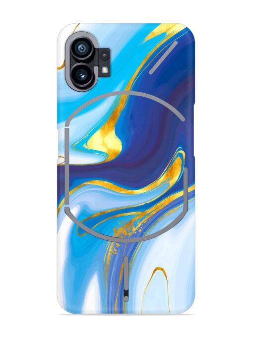 Watercolor Background With Golden Foil Snap Case for Nothing Phone 1 Zapvi