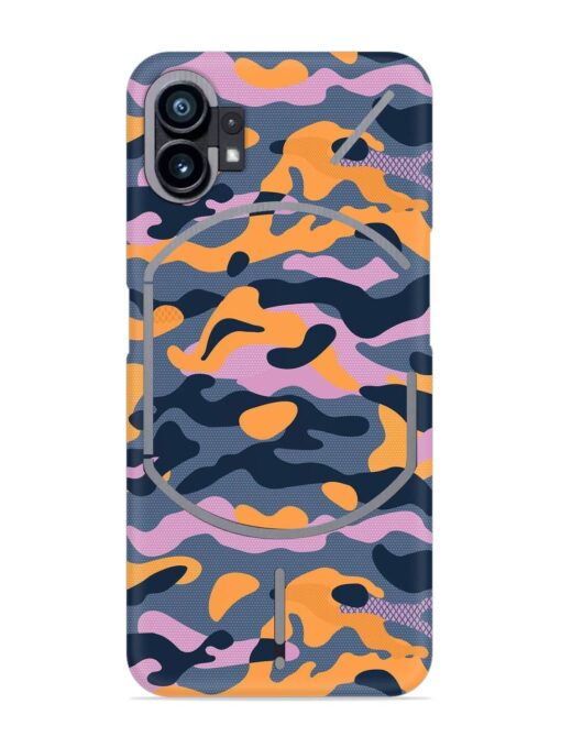 Camouflage Army Military English Orange Art Snap Case for Nothing Phone 1 Zapvi