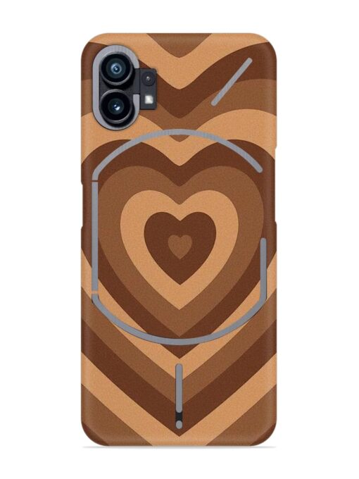 Brown Heart Snap Case for Nothing Phone 1 Zapvi