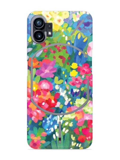 Watercolor Flower Art Snap Case for Nothing Phone 1 Zapvi