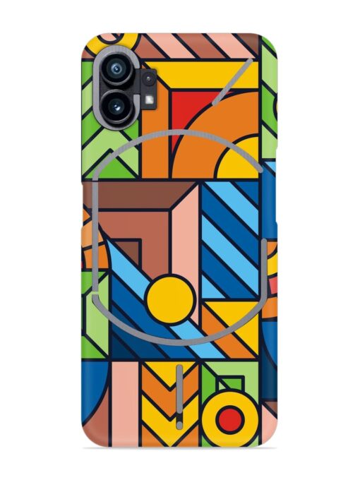 Colorful Geometric Snap Case for Nothing Phone 1 Zapvi