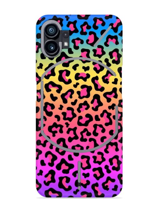 Neon Rainbow Colored Snap Case for Nothing Phone 1 Zapvi