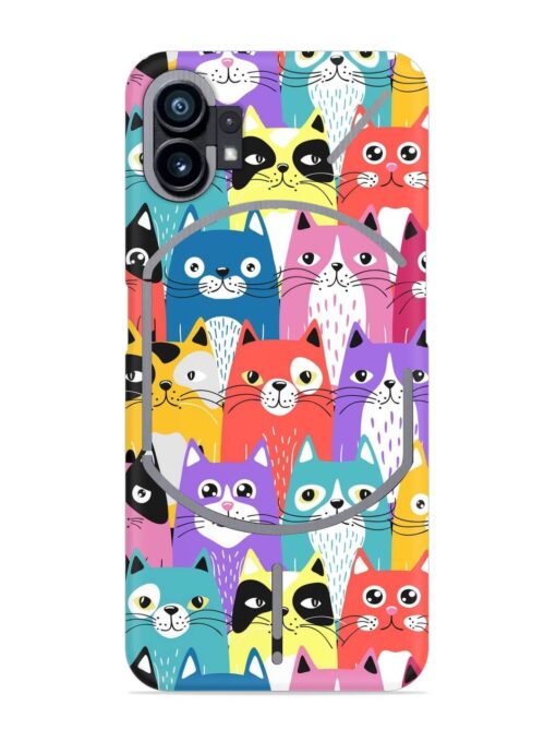 Funny Cartoon Cats Snap Case for Nothing Phone 1 Zapvi