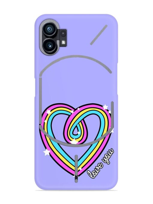 Colorful Rainbow Heart Snap Case for Nothing Phone 1 Zapvi