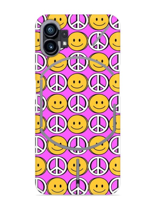 Smiley Face Peace Snap Case for Nothing Phone 1 Zapvi