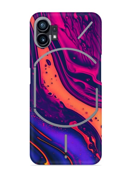 Fluid Blue Pink Art Snap Case for Nothing Phone 1 Zapvi