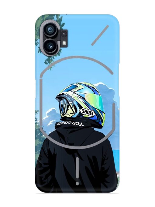 Rider With Helmet Snap Case for Nothing Phone 1 Zapvi