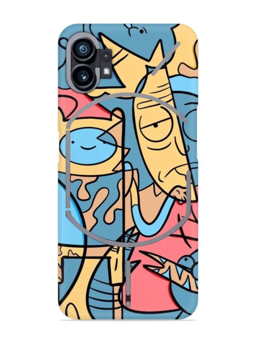 Silly Face Doodle Snap Case for Nothing Phone 1 Zapvi