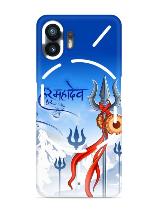 Har Har Mahadev Trishul Snap Case for Nothing Phone 2 Zapvi