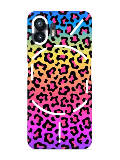 Neon Rainbow Colored Snap Case for Nothing Phone 2 Zapvi