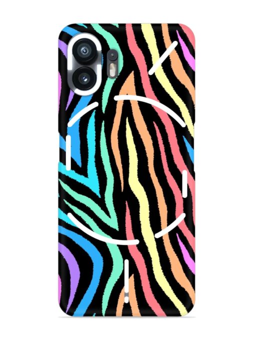 Colorful Abstract Zebra Snap Case for Nothing Phone 2 Zapvi