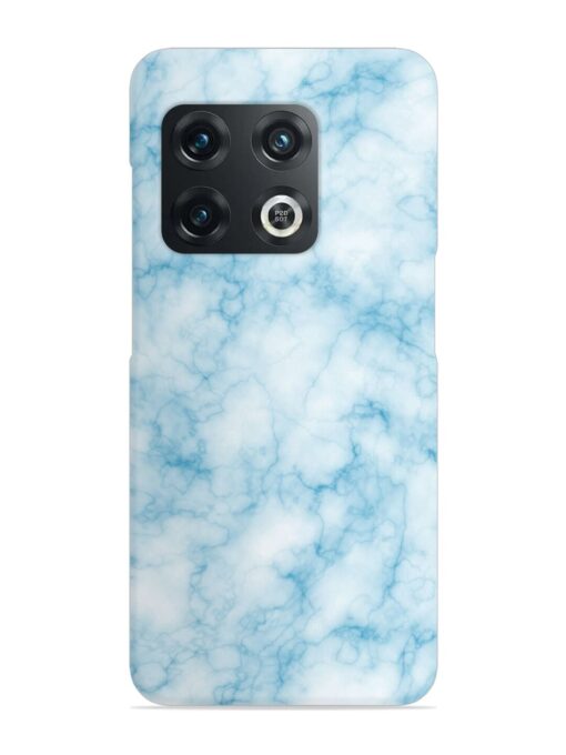 Blue White Natural Marble Snap Case for Oneplus 10 Pro (5G) Zapvi