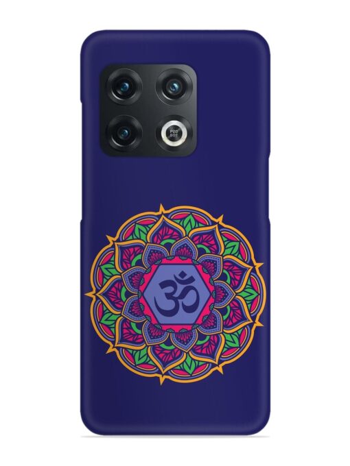 Om Mandala Art Blue Snap Case for Oneplus 10 Pro (5G) Zapvi