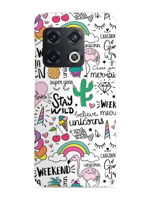 Unicorn Ice Cream Snap Case for Oneplus 10 Pro (5G) Zapvi