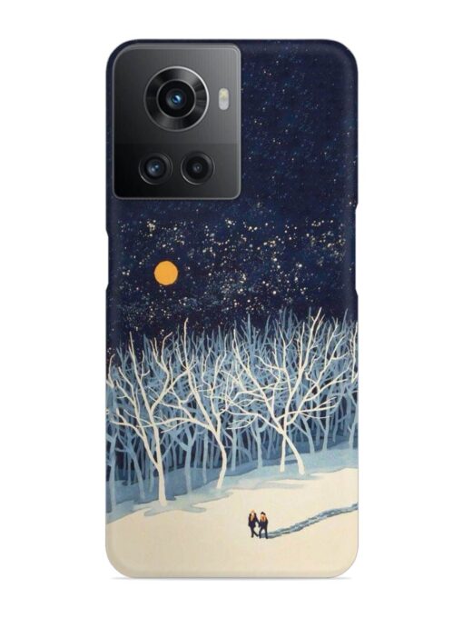 Full Moon Snowshoe Tour Snap Case for Oneplus 10R (5G) Zapvi