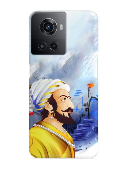 Shivaji Maharaj Color Paint Art Snap Case for Oneplus 10R (5G) Zapvi