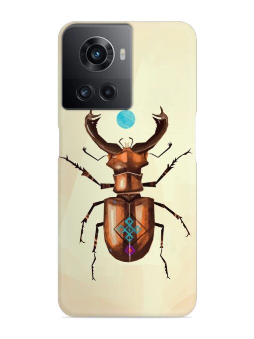 Stag Beetle Vector Snap Case for Oneplus 10R (5G) Zapvi