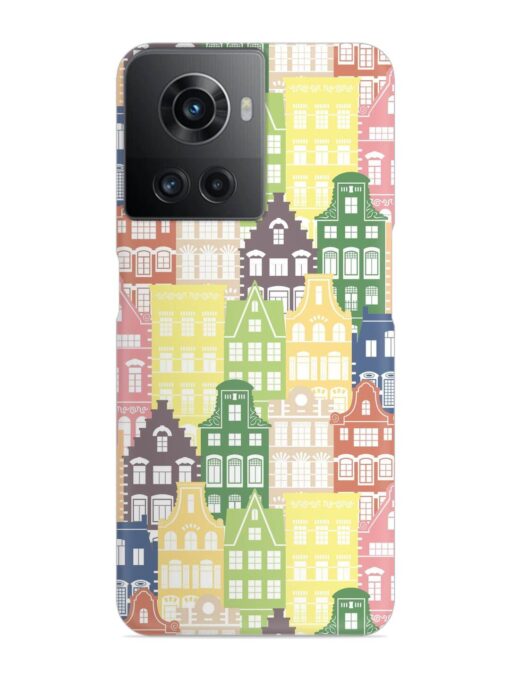 Seamless Shapes Pattern Snap Case for Oneplus 10R (5G) Zapvi