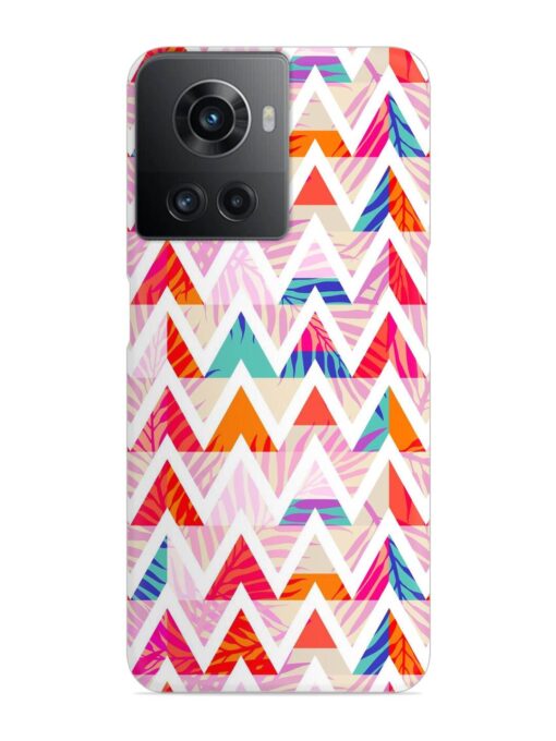 Abstract Triangle Background Snap Case for Oneplus 10R (5G) Zapvi