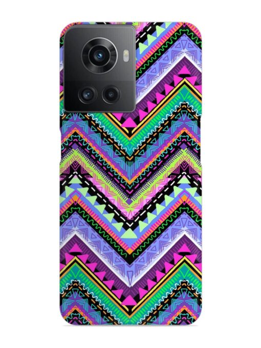 Tribal Aztec Print Snap Case for Oneplus 10R (5G) Zapvi