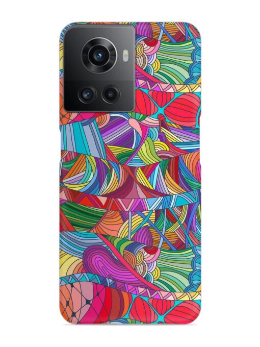 Seamless Patterns Hand Drawn Snap Case for Oneplus 10R (5G) Zapvi