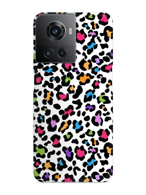 Seamless Leopard Pattern Snap Case for Oneplus 10R (5G) Zapvi