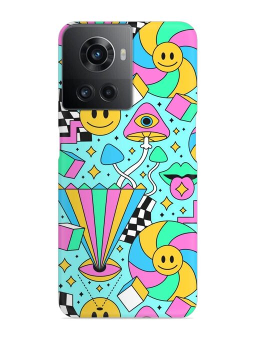 Trippy Rainbow 60S Snap Case for Oneplus 10R (5G) Zapvi