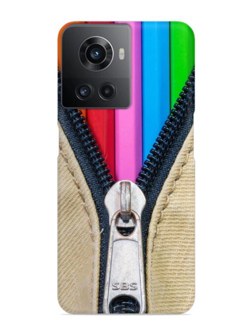 Zip In Color Snap Case for Oneplus 10R (5G) Zapvi