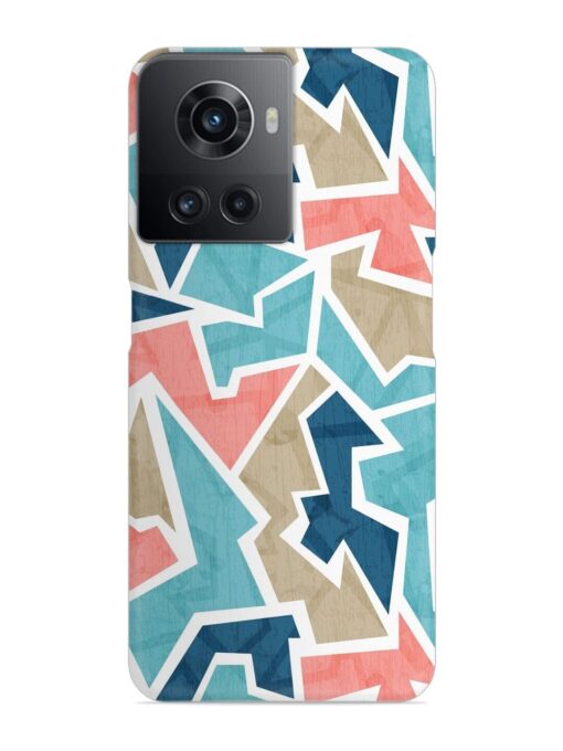 Vintage Geometric Triangle Snap Case for Oneplus 10R (5G) Zapvi