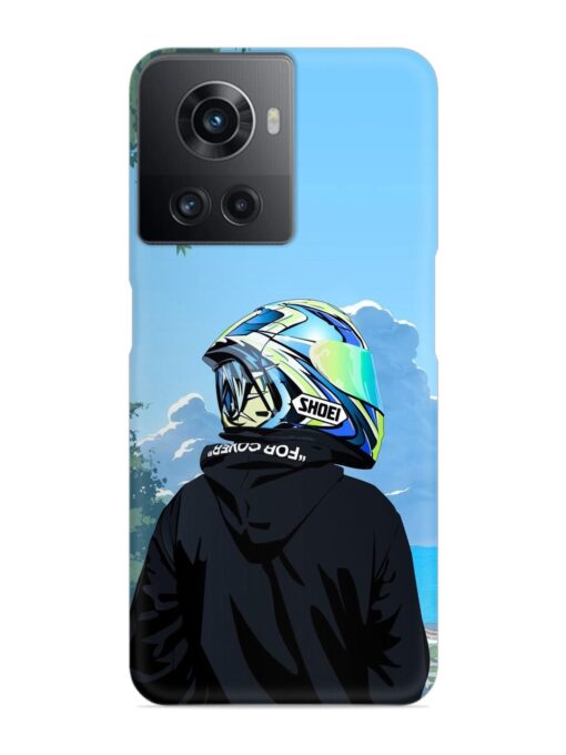 Rider With Helmet Snap Case for Oneplus 10R (5G) Zapvi