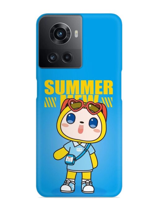 Summer Mew Cartoon Snap Case for Oneplus 10R (5G) Zapvi