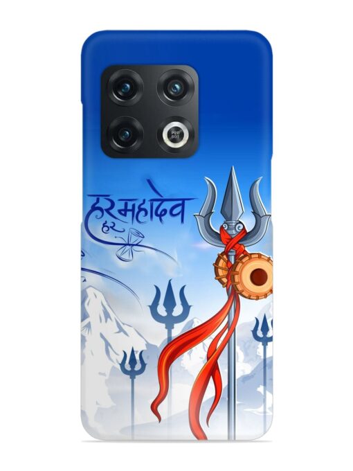 Har Har Mahadev Trishul Snap Case for Oneplus 10T (5G) Zapvi