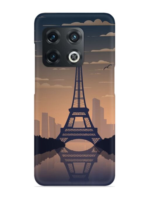 France Paris Eiffel Tower Gradient Snap Case for Oneplus 10T (5G) Zapvi