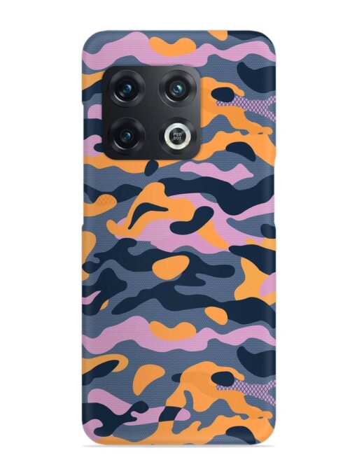 Camouflage Army Military English Orange Art Snap Case for Oneplus 10T (5G) Zapvi