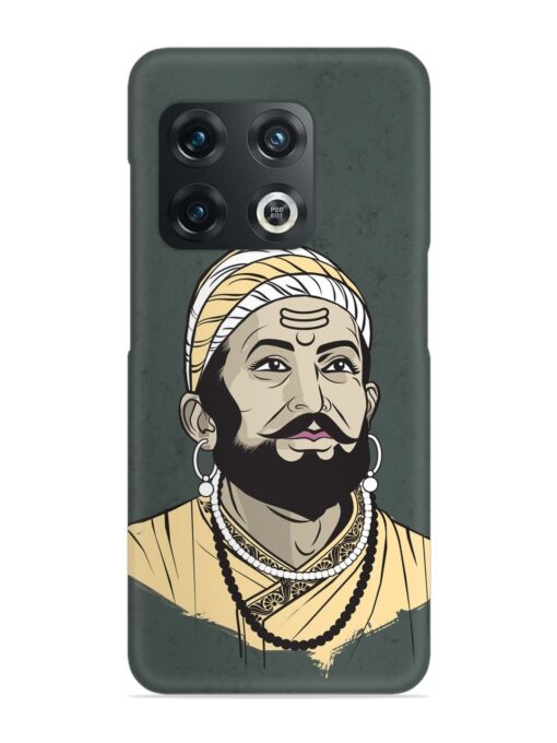 Shivaji Maharaj Vector Art Snap Case for Oneplus 10T (5G) Zapvi