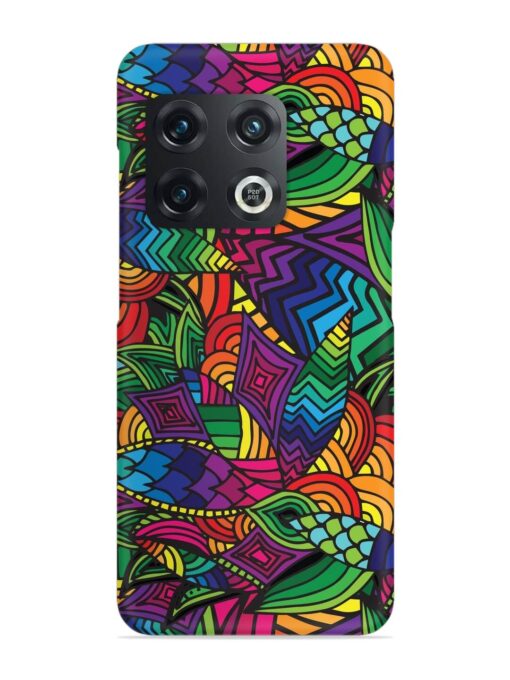 Abstract Multicolor Seamless Snap Case for Oneplus 10T (5G) Zapvi