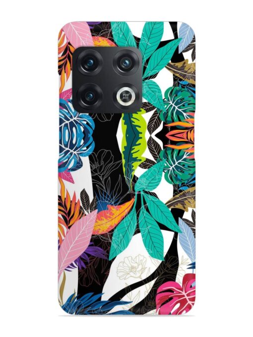 Floral Pattern Bright Snap Case for Oneplus 10T (5G) Zapvi