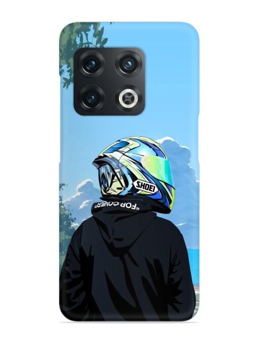 Rider With Helmet Snap Case for Oneplus 10T (5G) Zapvi