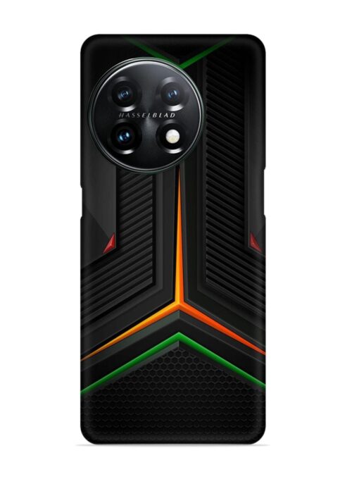 Orange Triangle Light Snap Case for Oneplus 11 (5G) Zapvi