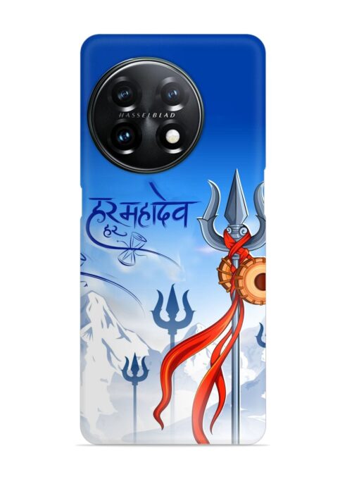 Har Har Mahadev Trishul Snap Case for Oneplus 11 (5G) Zapvi