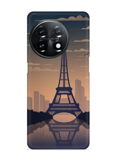 France Paris Eiffel Tower Gradient Snap Case for Oneplus 11 (5G) Zapvi