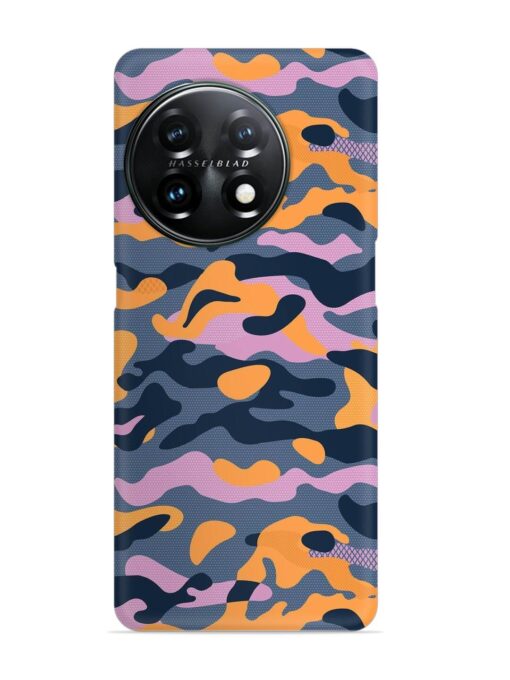 Camouflage Army Military English Orange Art Snap Case for Oneplus 11R (5G) Zapvi