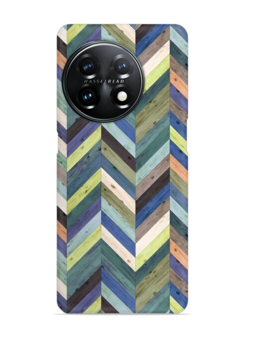 Chevron Random Color Snap Case for Oneplus 11R (5G) Zapvi