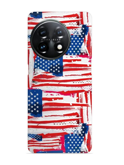 Usa Flag Seamless Snap Case for Oneplus 11R (5G) Zapvi