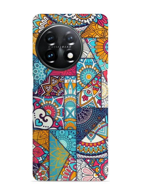 Patchwork Pattern Vintage Snap Case for Oneplus 11R (5G) Zapvi