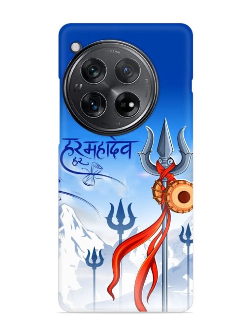 Har Har Mahadev Trishul Snap Case for Oneplus 12 (5G) Zapvi